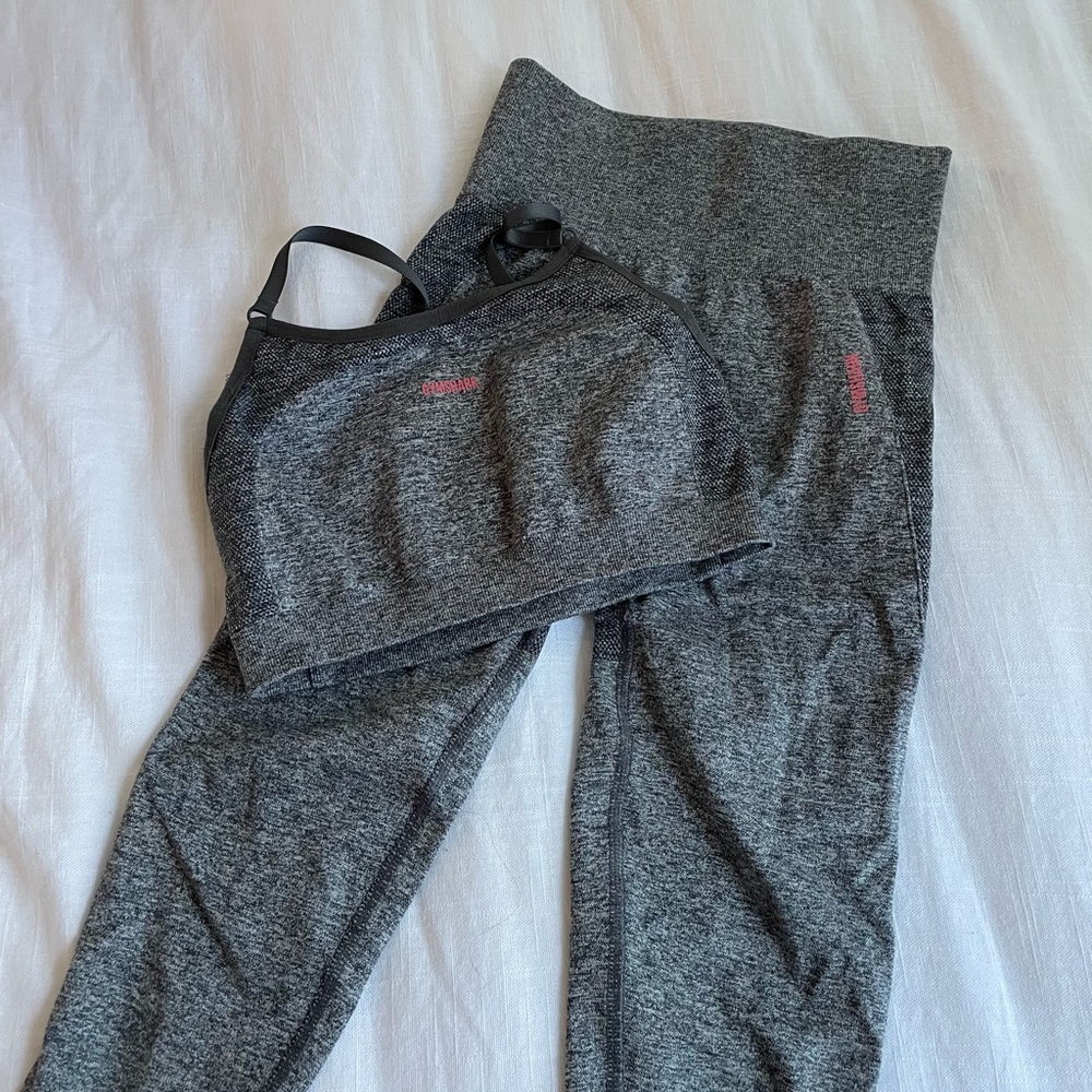 Gymshark grey seamless set